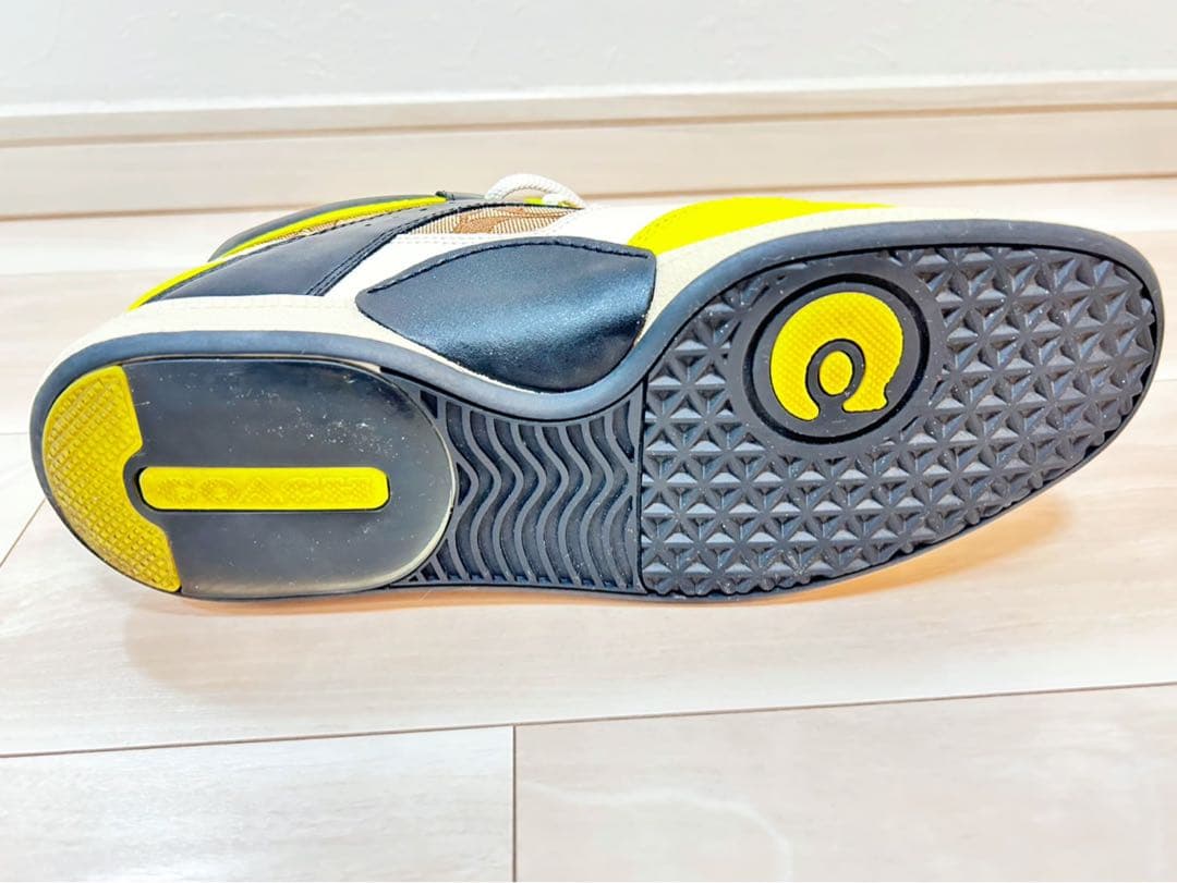 コーチ柄ハイカットスニーカー ホワイト/イエロー