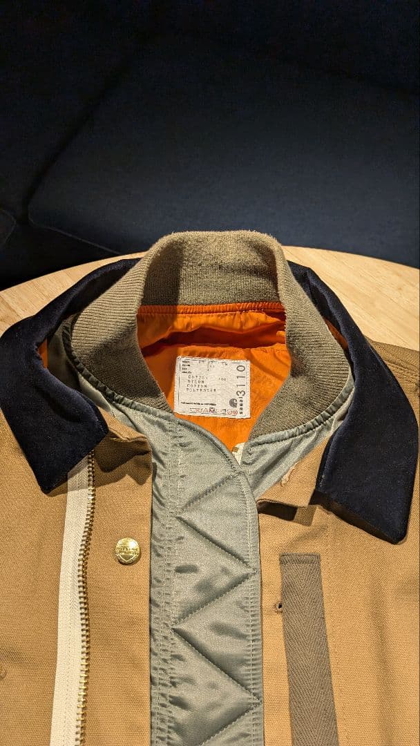 値下中【サイズ3(L〜XL相当)】sacai ×Carhartt WIP MA1