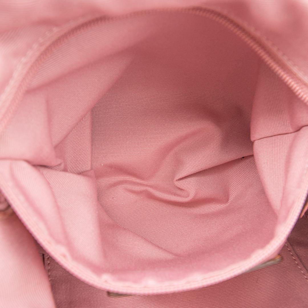 A103【COACH／コーチ】アクセサリーポーチ　ハンドバッグ　スエード　ピンク