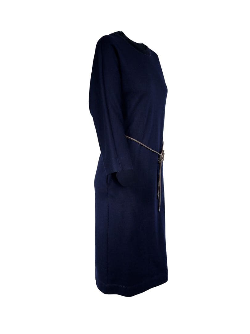 PESERICO ペゼリコ　ウールコットンジャージーニットベルト付きワンピース