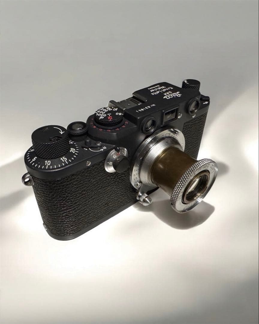 elmar 50mm f3.5 整備済み + フードVALOO・L/Mリング