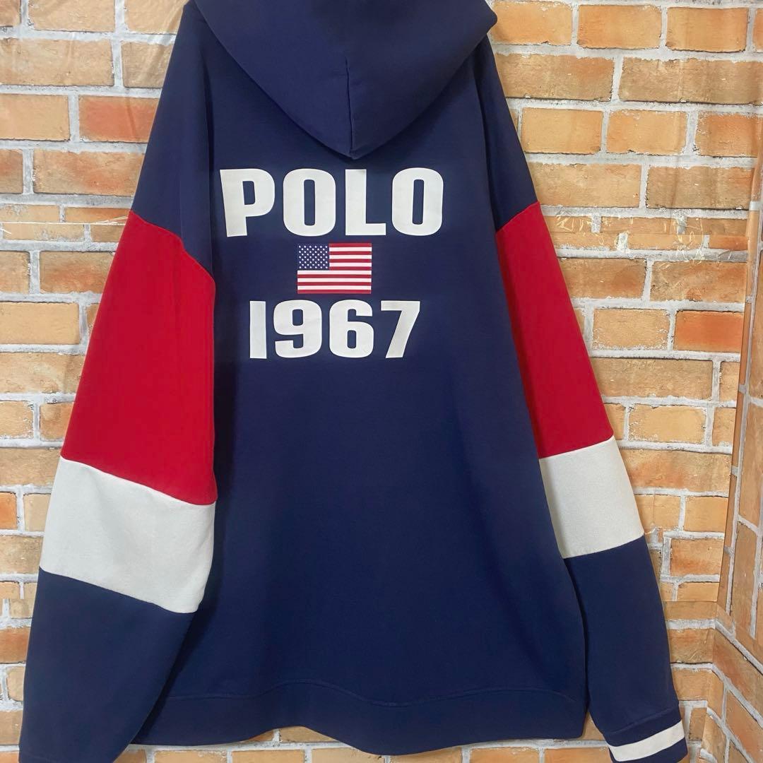 POLO RALPH LAUREN パーカー フーディー 刺繍 ポニー 星条旗