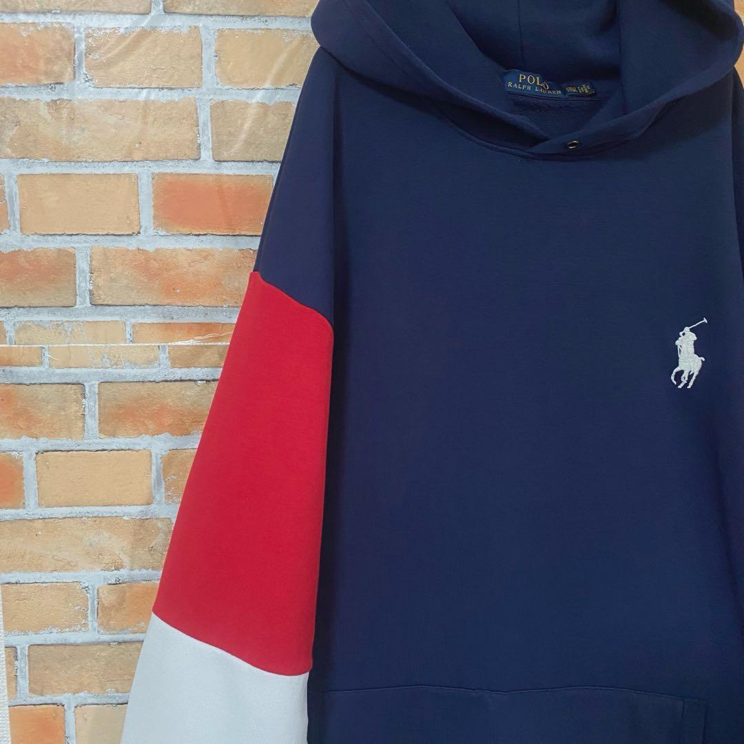 POLO RALPH LAUREN パーカー フーディー 刺繍 ポニー 星条旗