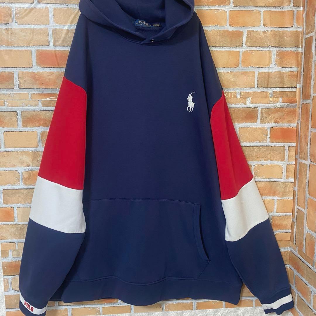POLO RALPH LAUREN パーカー フーディー 刺繍 ポニー 星条旗