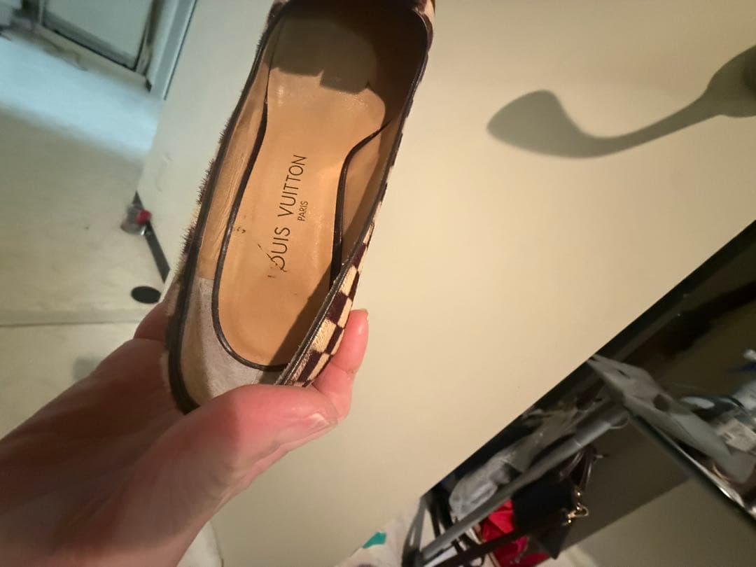 Louis Vuitton チェック柄 ハイヒールパンプス