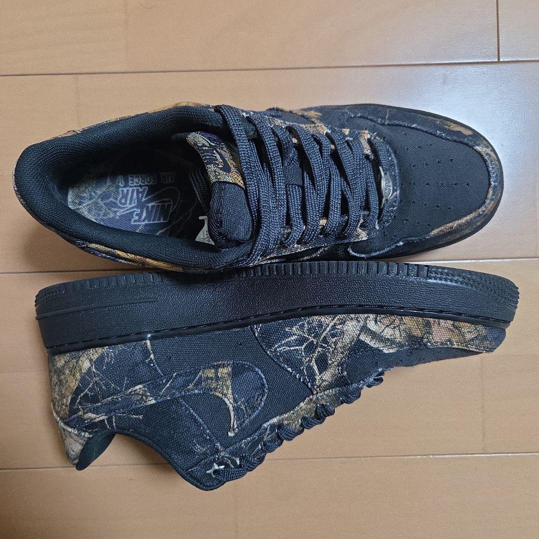 ナイキ エアフォースワン 黒 リアルツリー カモフラージュ 27cm