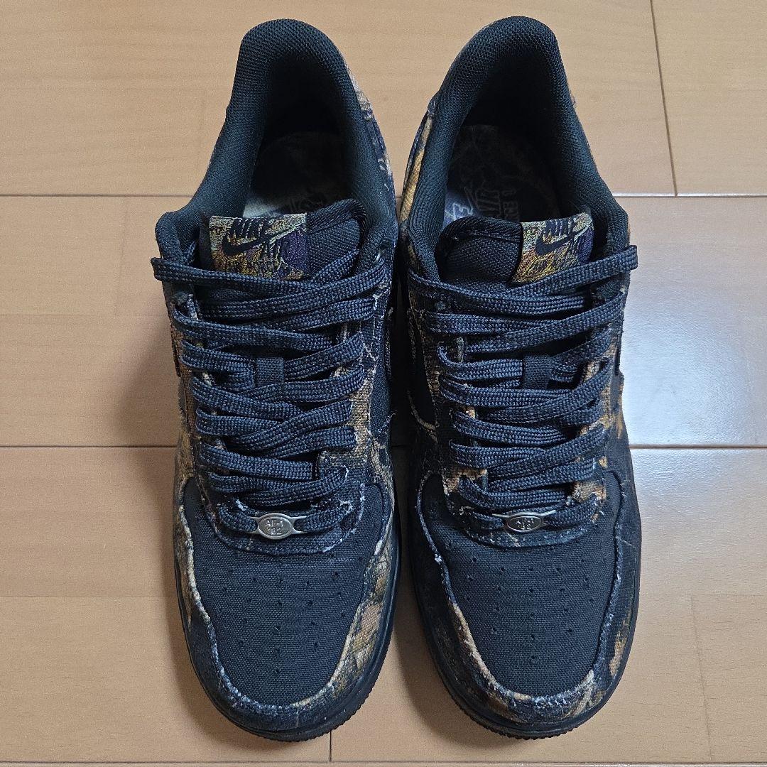 ナイキ エアフォースワン 黒 リアルツリー カモフラージュ 27cm