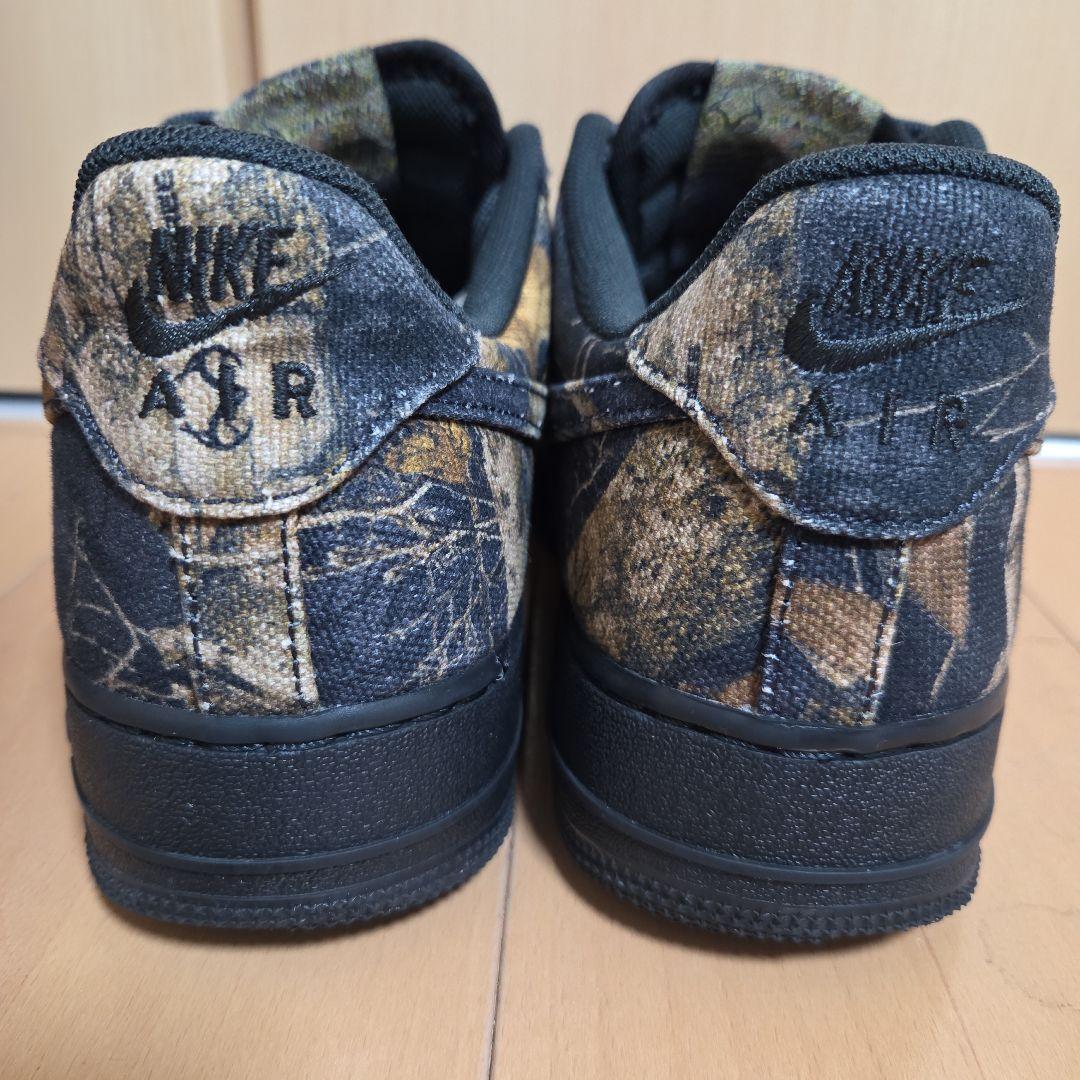 ナイキ エアフォースワン 黒 リアルツリー カモフラージュ 27cm