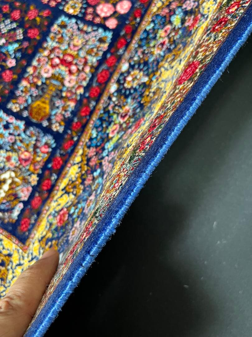 最高級 ペルシャ絨毯シルク イラン クム産 約216万ノット81×121cm