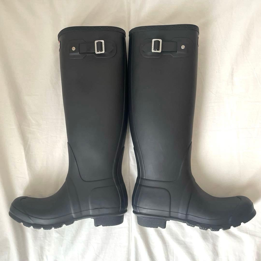 【美品】HUNTER ハンター　長靴　ブラック UK 6 エコメルカリ便