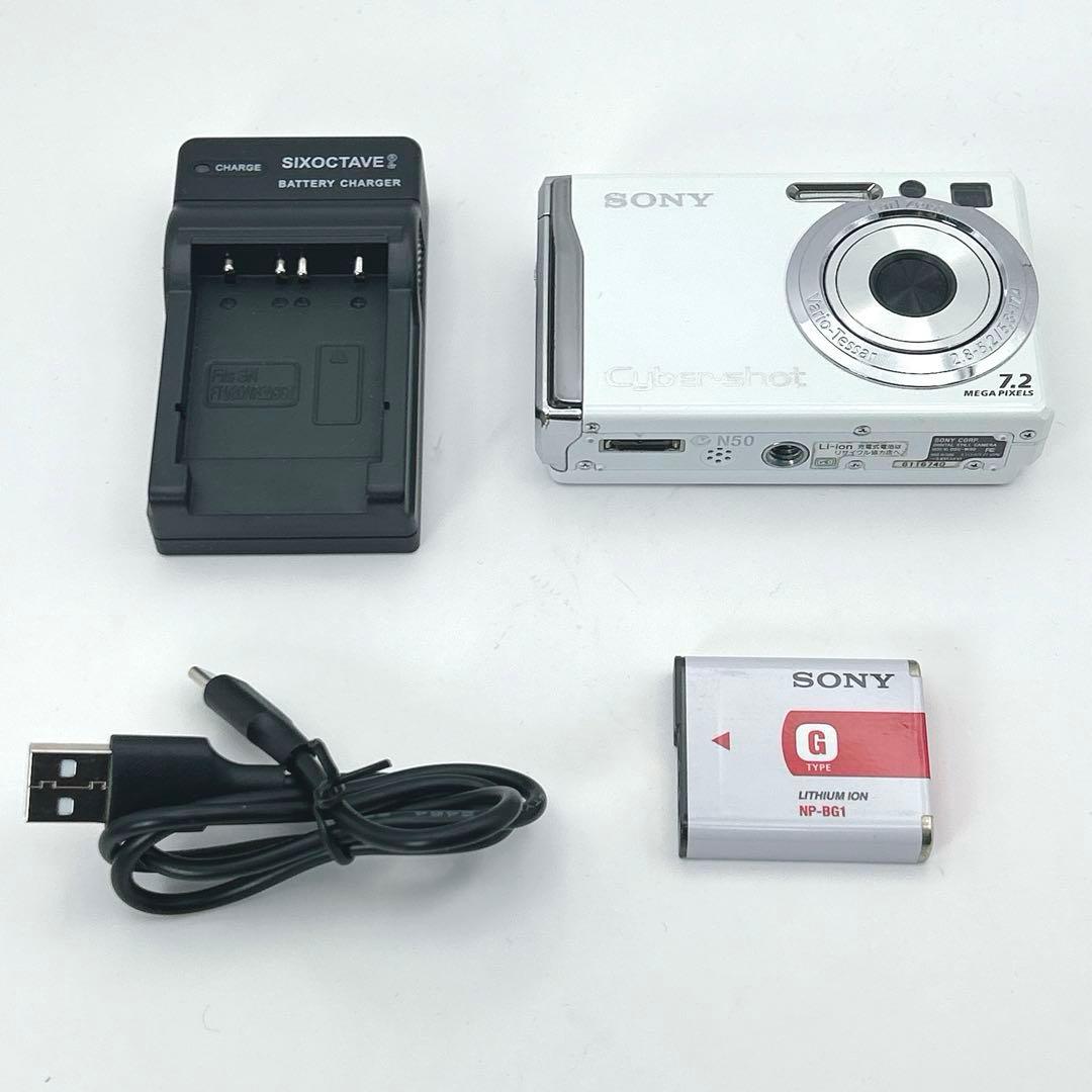 SONY ソニー サイバーショット DSC-W80 デジカメ コンデジ ホワイト