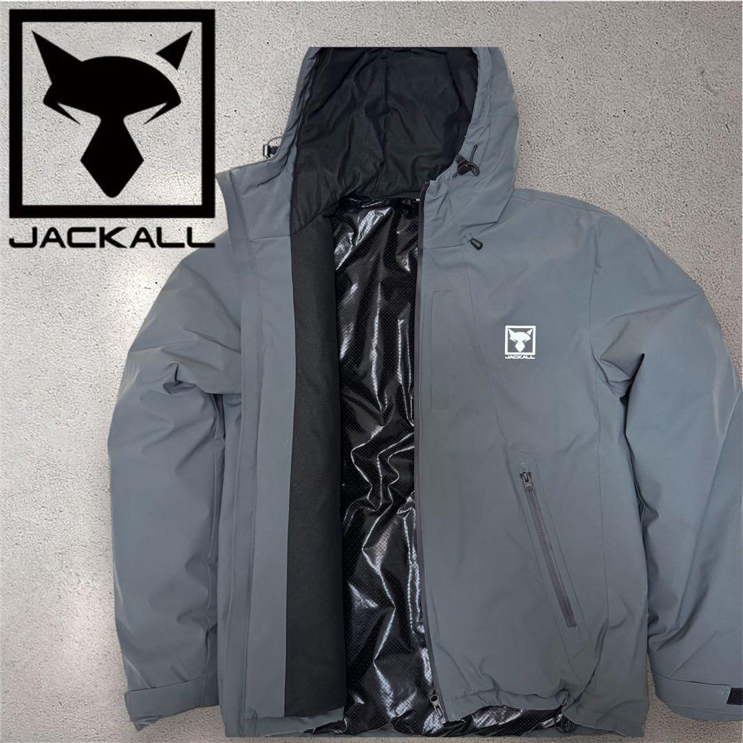 ▼JACKALL/ジャッカル▼中綿ジャケット▼グレー▼アウトドア▼Lサイズ