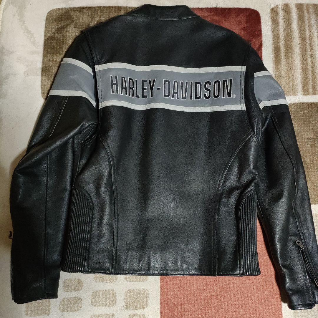 レアカラー美品　Harley-Davidson 本革レザージャケット　刺繍入