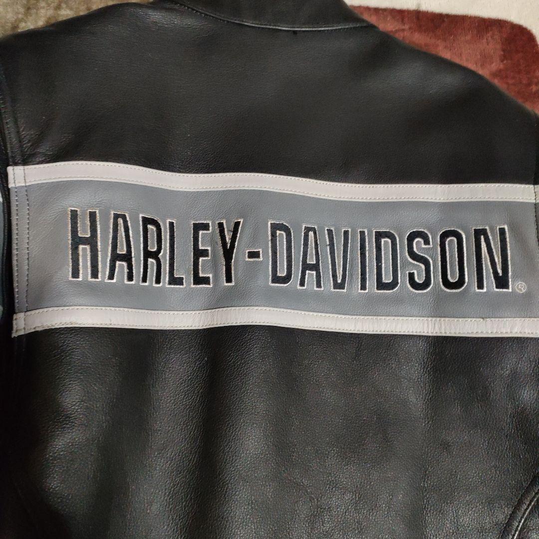 レアカラー美品　Harley-Davidson 本革レザージャケット　刺繍入