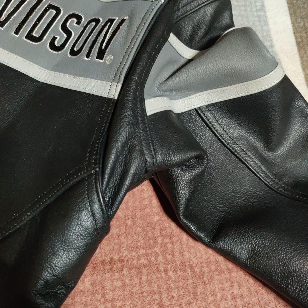 レアカラー美品　Harley-Davidson 本革レザージャケット　刺繍入