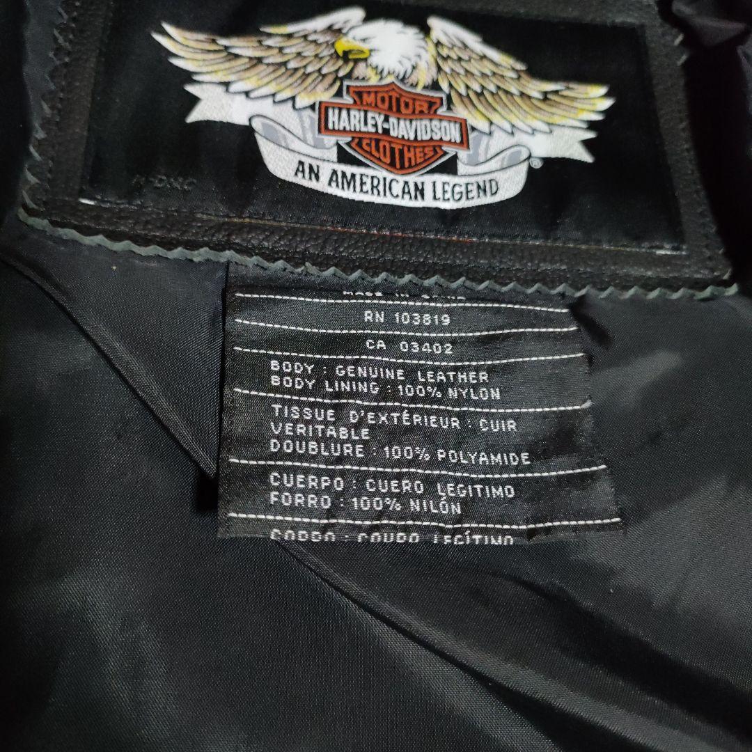 レアカラー美品　Harley-Davidson 本革レザージャケット　刺繍入