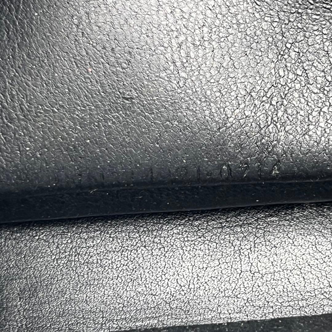 箱付 サンローランパリ Yライン ラウンドファスナー カーブレザー ブラック