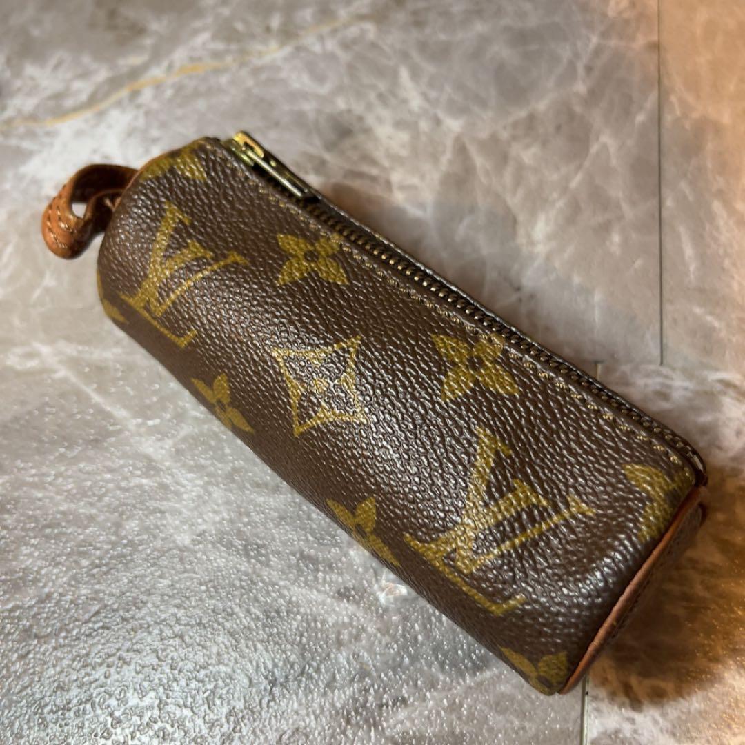 LOUIS VUITTON ルイヴィトン モノグラム ゴルフボールケース ポーチ