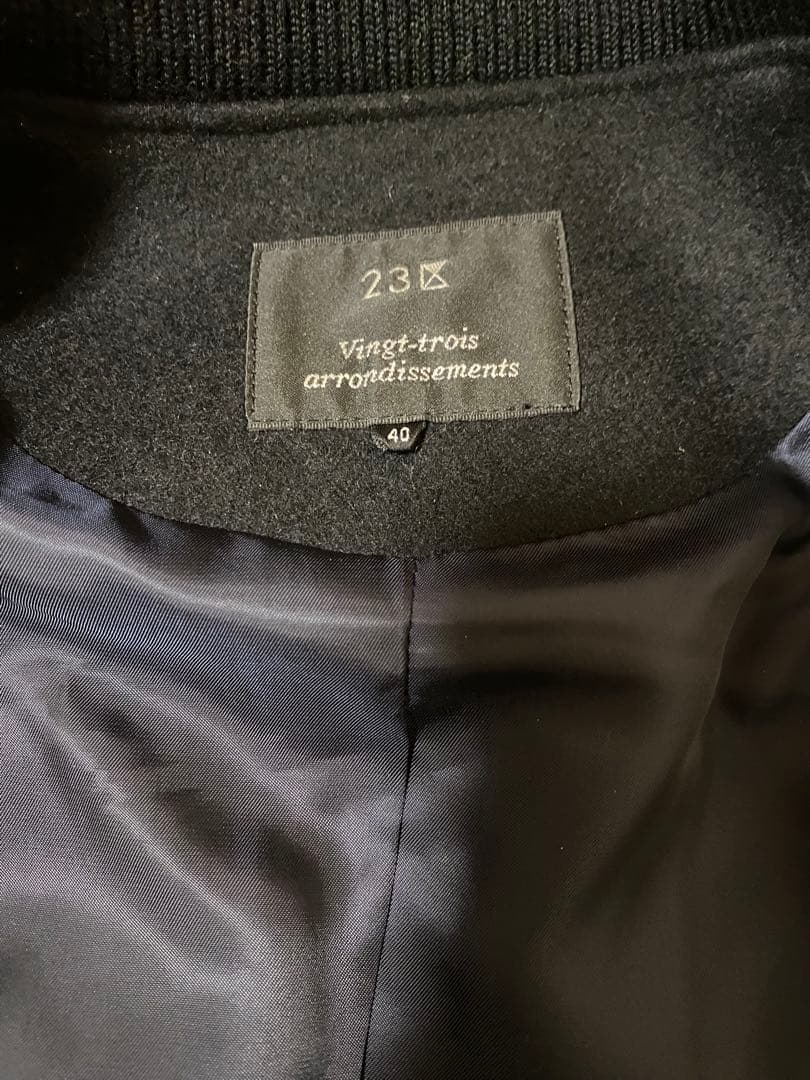 23区 ブルゾン ラムレザー コンビスタジャン レザージャケット　L