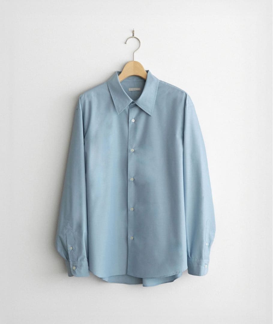 【新品・未使用】 MICRO SPAN BASIC SHIRT サックスブルーM