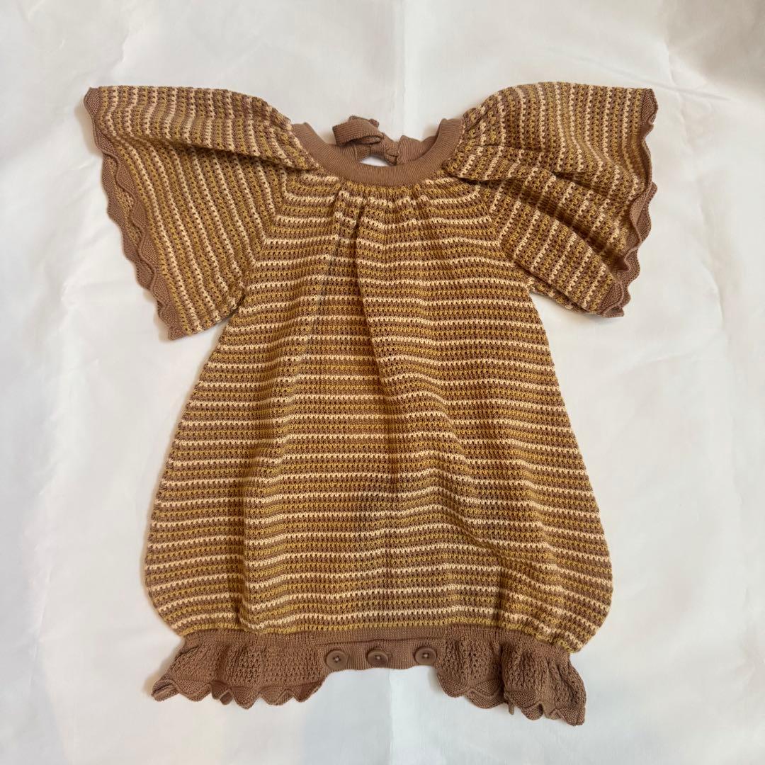 新品 MABLI マブリ ニットロンパース 18m