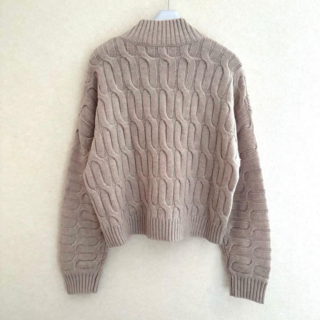 セオリー　ウール　カシミヤ　ケーブル　Vネック　ニット　セーター　レディース