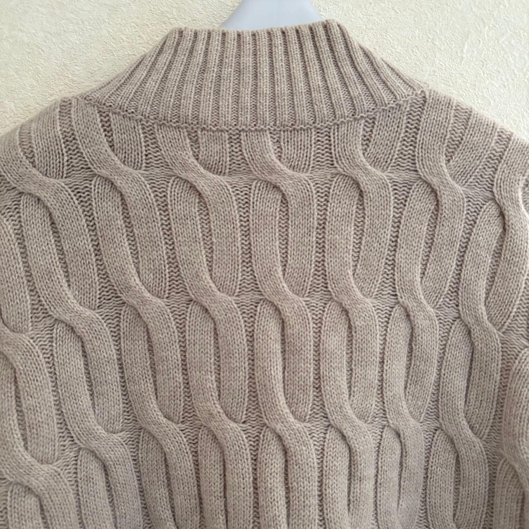 セオリー　ウール　カシミヤ　ケーブル　Vネック　ニット　セーター　レディース