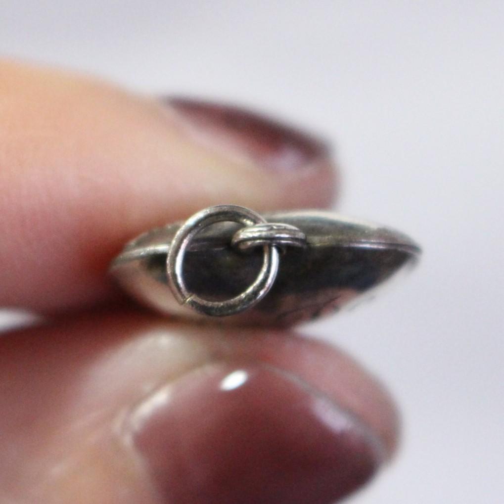 40s　スウィートハートジュエリー　WW2　シルバー チャーム　フラワー　勿忘草