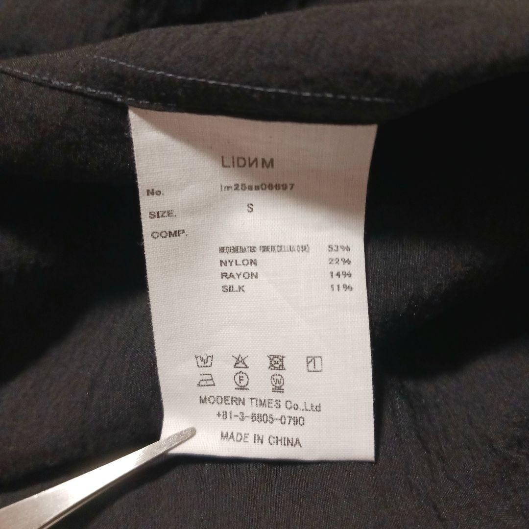 極美品★LIDNM 長袖シャツ ウェスタンシャツ シルク混 完売品 ブラック