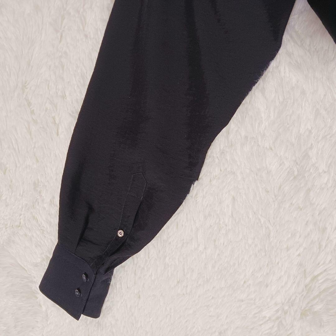 極美品★LIDNM 長袖シャツ ウェスタンシャツ シルク混 完売品 ブラック