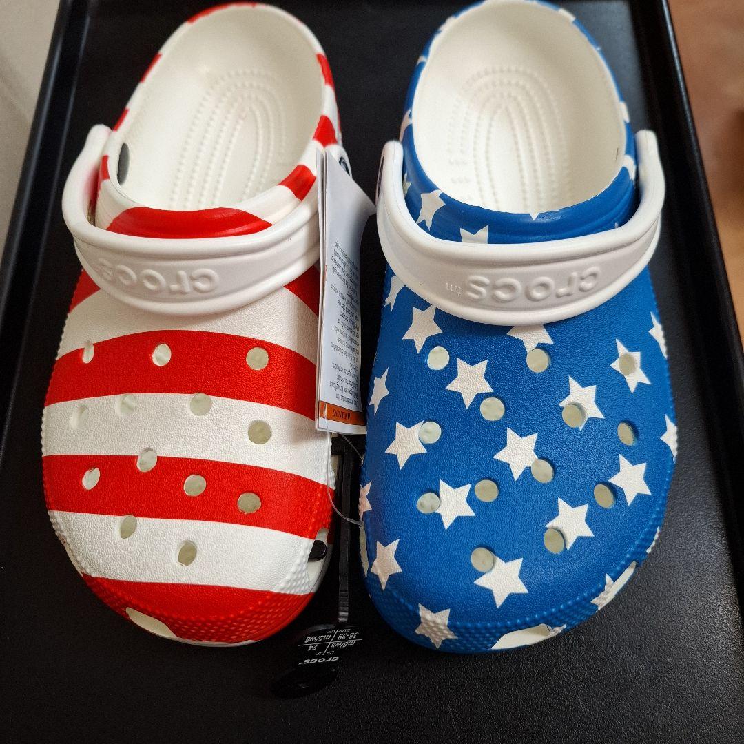 クラシック アメリカン フラッグ クロッグ ホワイトマルチ