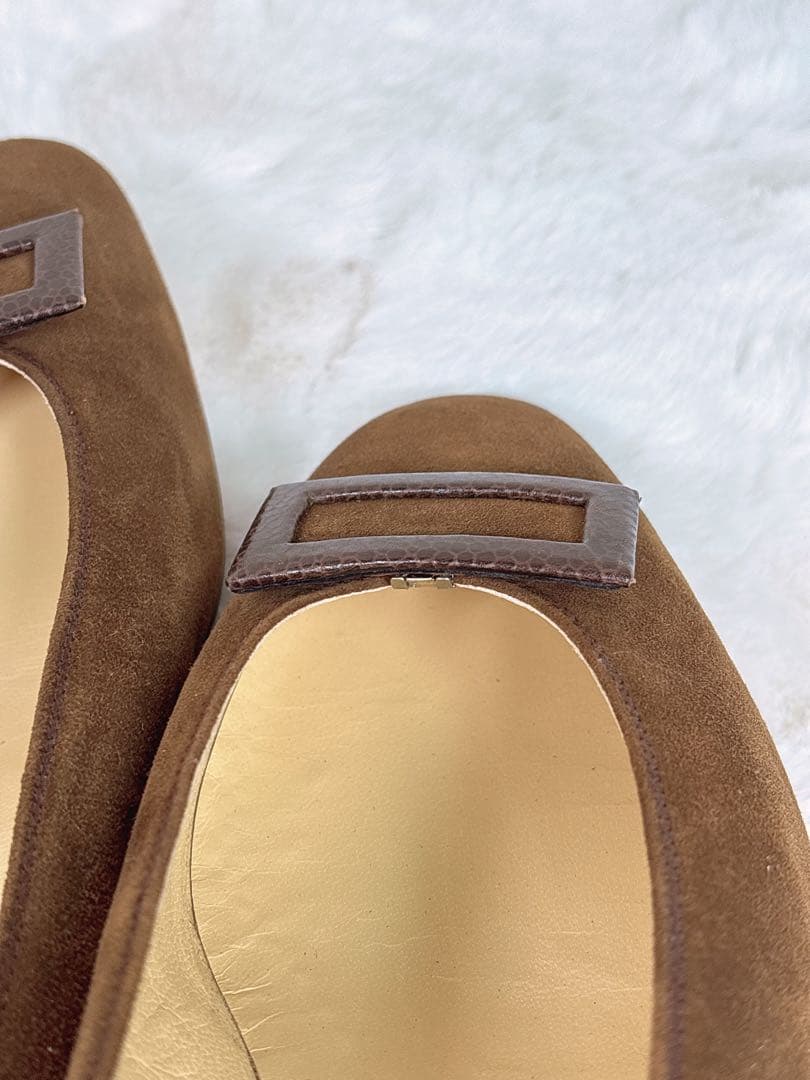 TANINO CRISCI タニノクリスチーブラウン スエード パンプス24・5