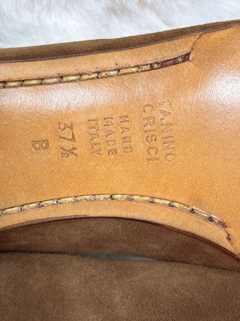 TANINO CRISCI タニノクリスチーブラウン スエード パンプス24・5