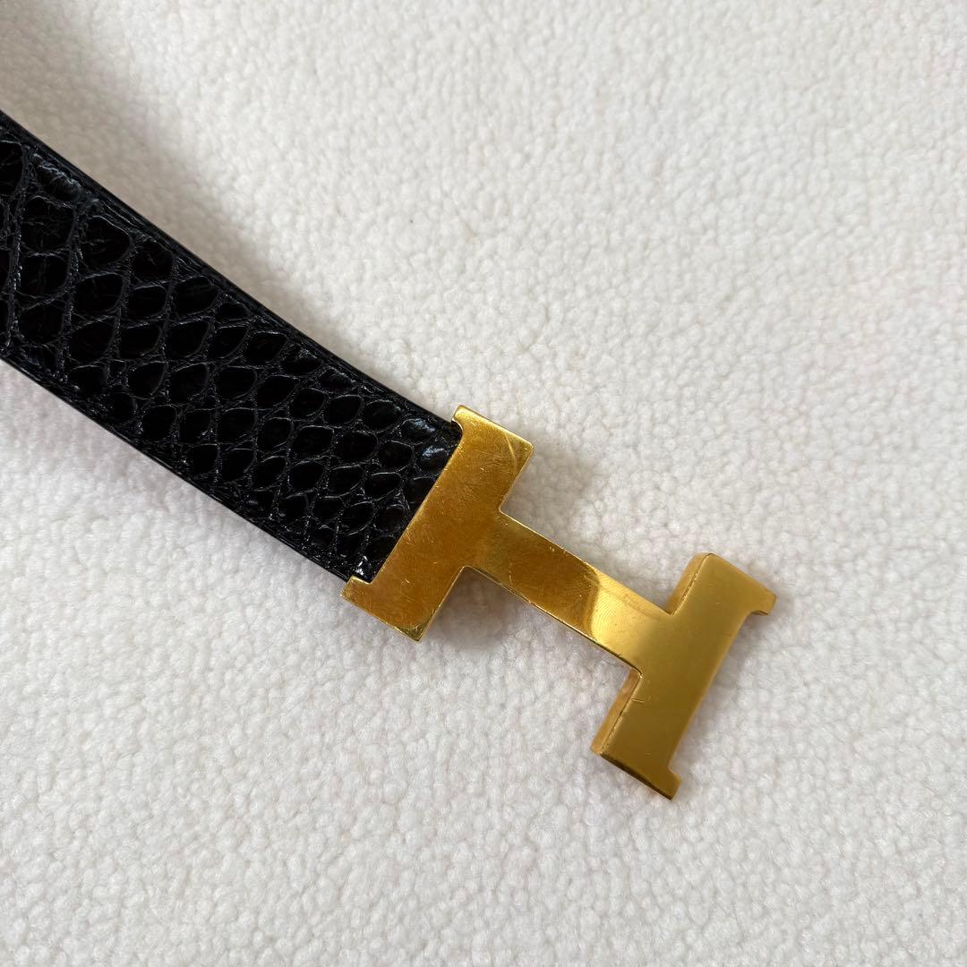 【希少】HERMÈS クロコダイル コンスタンス ベルト　エルメス