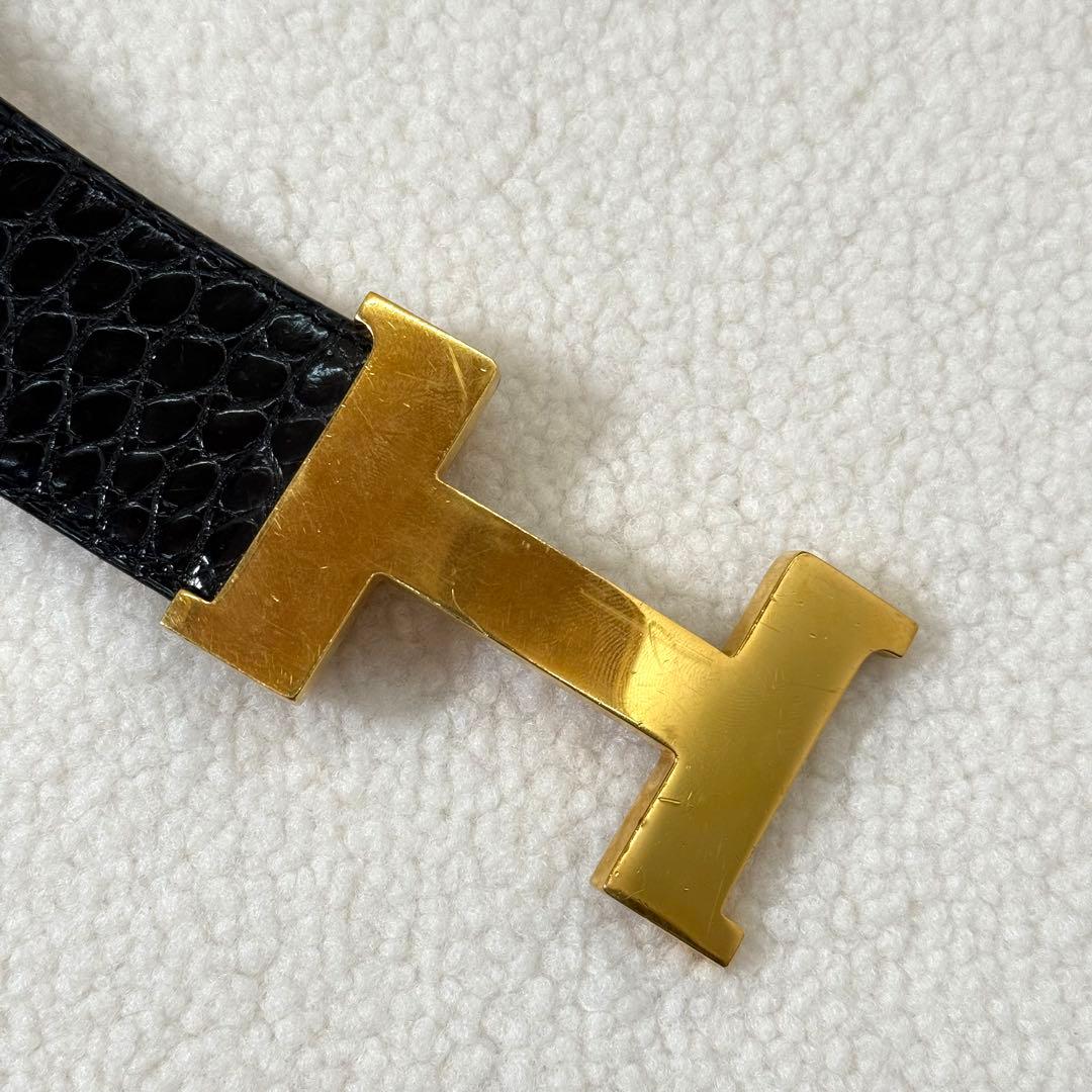 【希少】HERMÈS クロコダイル コンスタンス ベルト　エルメス