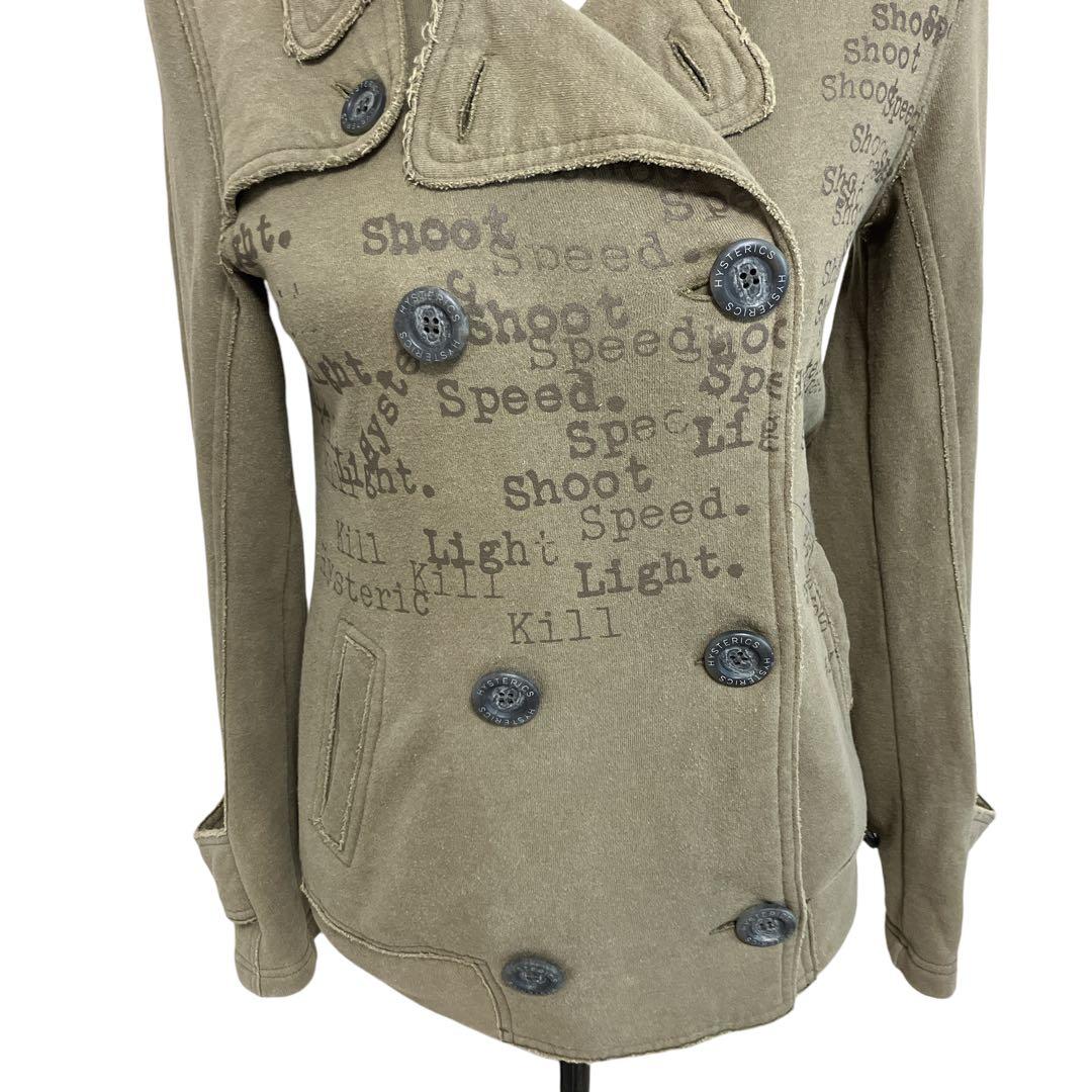 hysterics ミリタリー ロゴ 英字 ジャケット ダブル