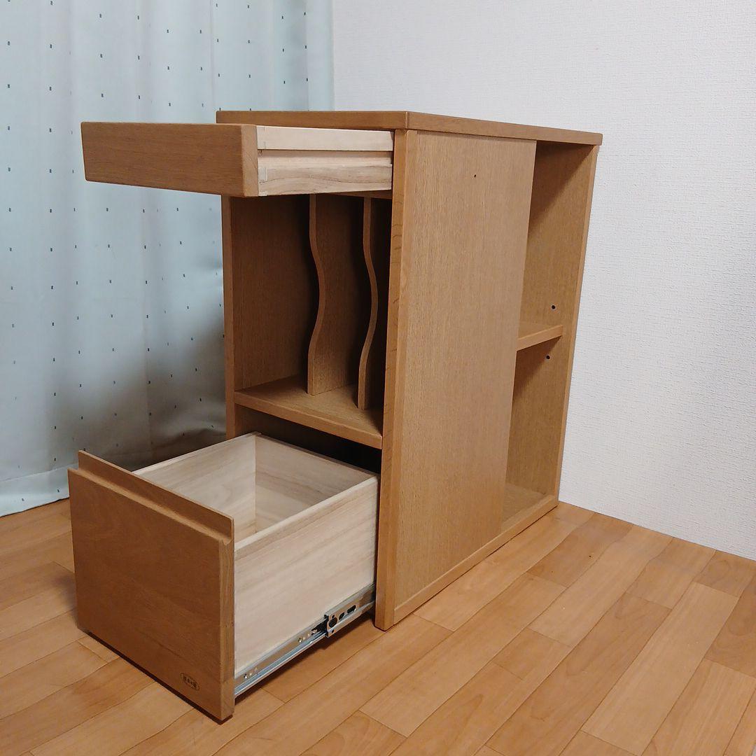 浜本工芸7500マルチラック電話台.本棚.引き出し付き