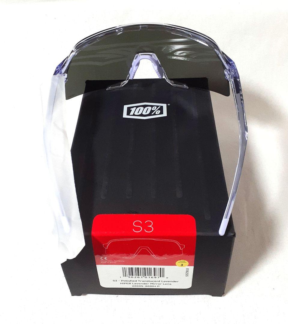 最新版 100% S3 クリア ラベンダー ワンハンドレッド サングラス