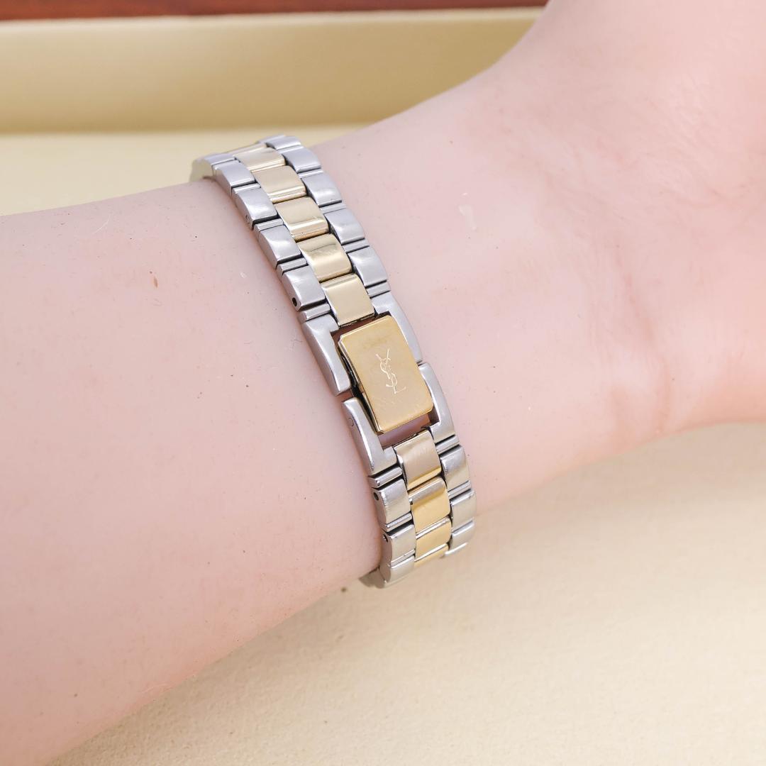 稼働 イヴサンローラン 腕時計 YSLロゴ レディース ブレスレット 2568