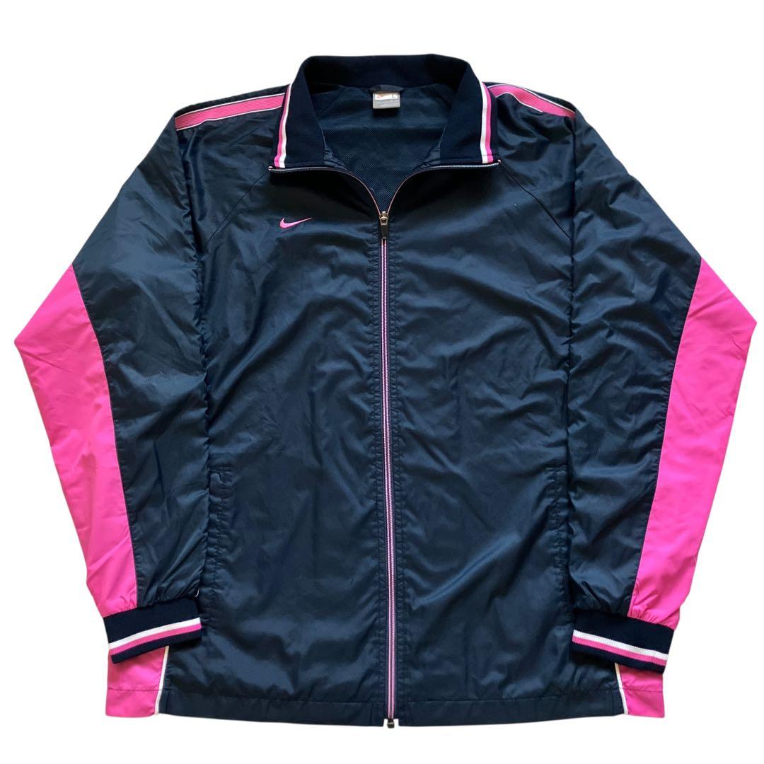 美品00s OLD NIKE レアカラーピンク ナイロンセットアップ上下 Y2K