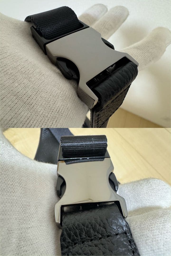 HushTug ハッシュタグ カーブドボディバッグ ブラック 姫路レザー