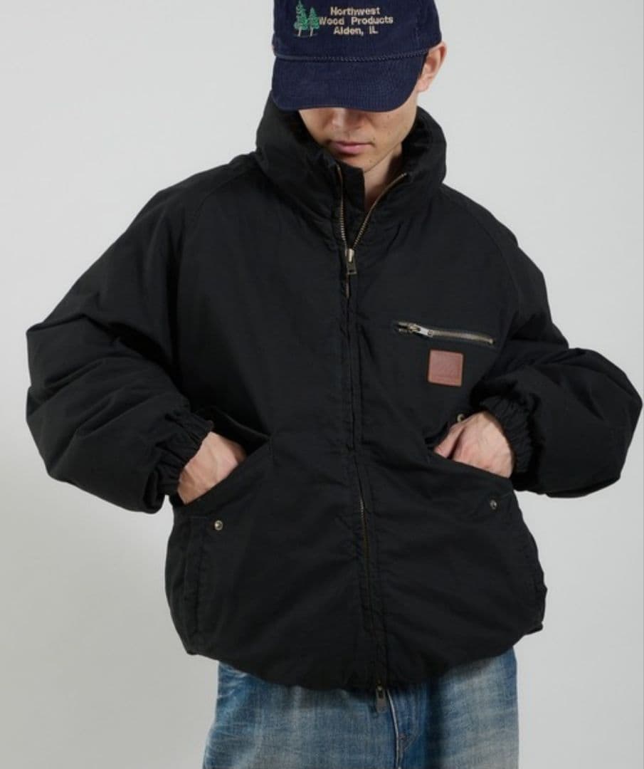 た*く様 Perushu ライトダック中綿ボリュームスタンドネックブルゾン Mサ