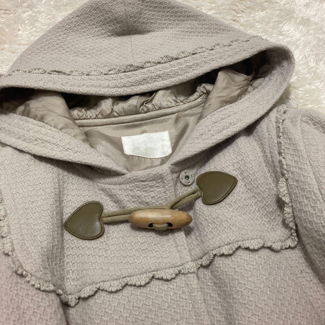 ピンクハウス Pコート ロング フード マント プリーツ ハート