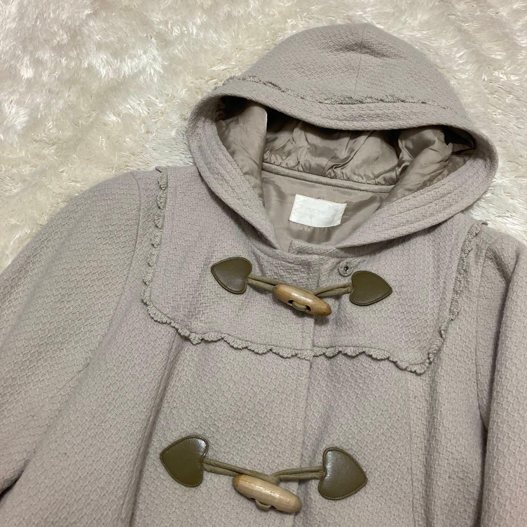 ピンクハウス Pコート ロング フード マント プリーツ ハート