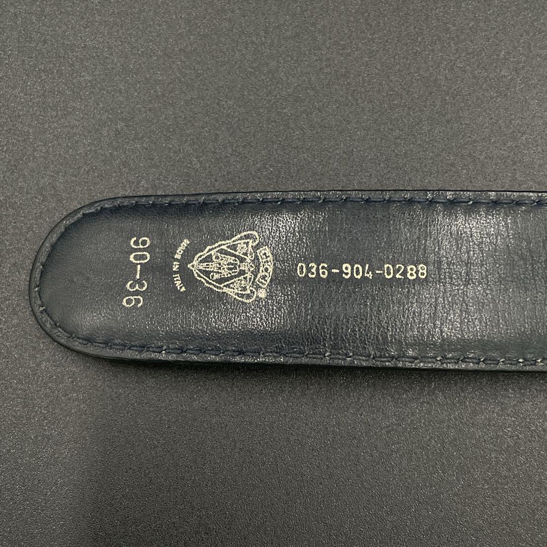 オールド　グッチ　GGロゴ　インターロッキング バックルベルト　ネイビー　メンズ