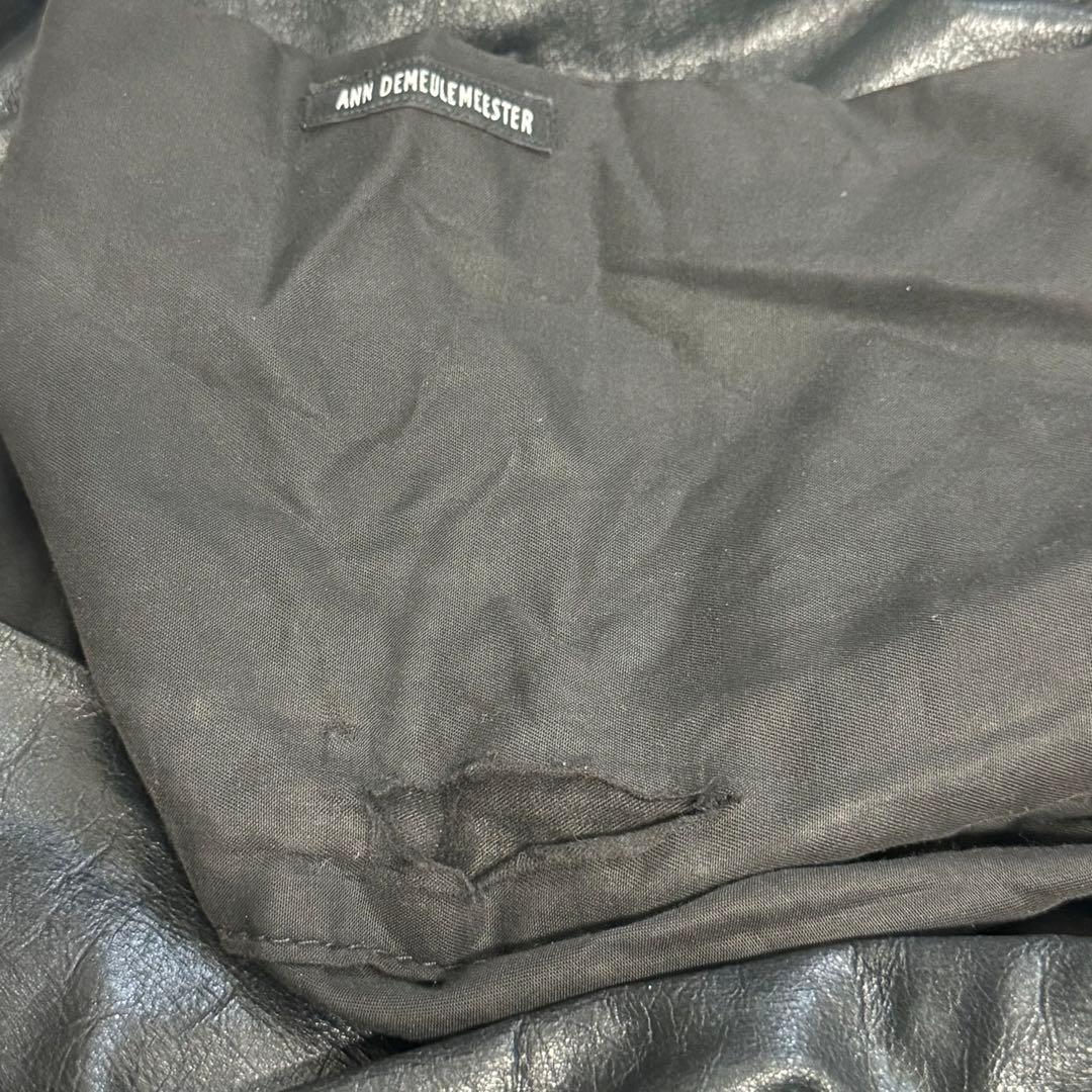 【希少】アンドゥムルメステール レザー ショルダーバッグ ブラック アーカイブ