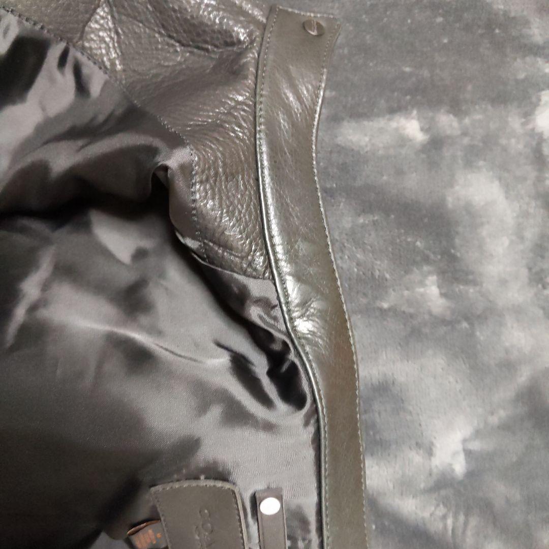 い*ち様 レザーシングルライダースジャケット　COACH