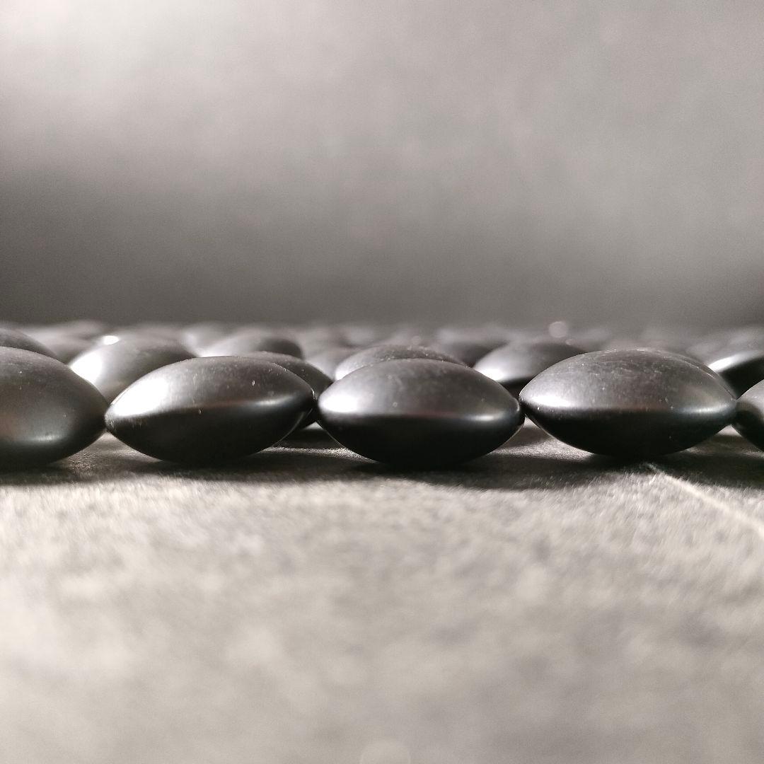 C18-3/天然本蛤38号・那智黒石/碁石/囲碁/碁笥/国産/骨董