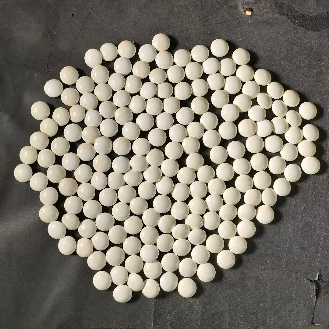 C18-3/天然本蛤38号・那智黒石/碁石/囲碁/碁笥/国産/骨董