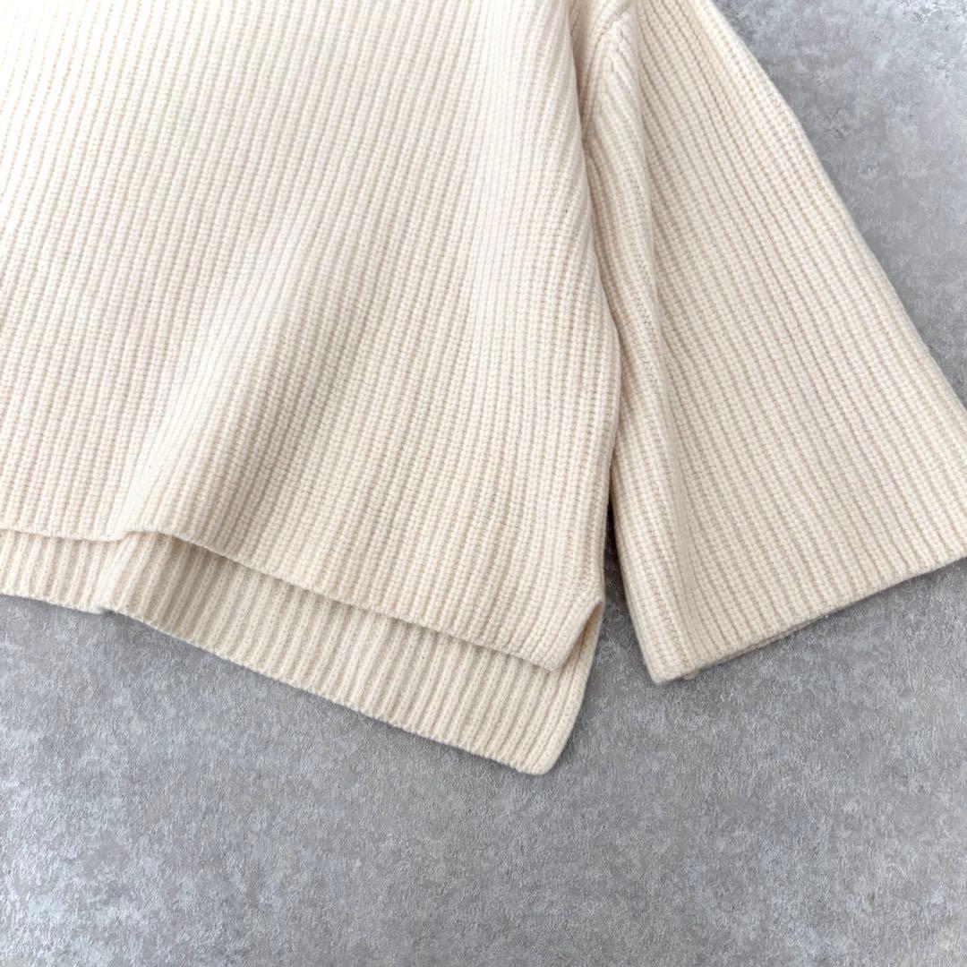 美品 ドゥーズィエムクラス アゼワイドスリーブセーター ウール ホワイト 白